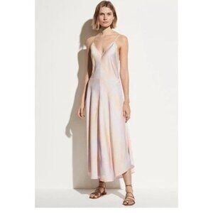 VINCE Rainbow Wash Slip Dress In Size XL